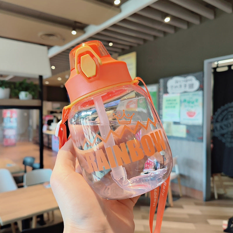 Women’s water bottle with integrated straw Bowlift