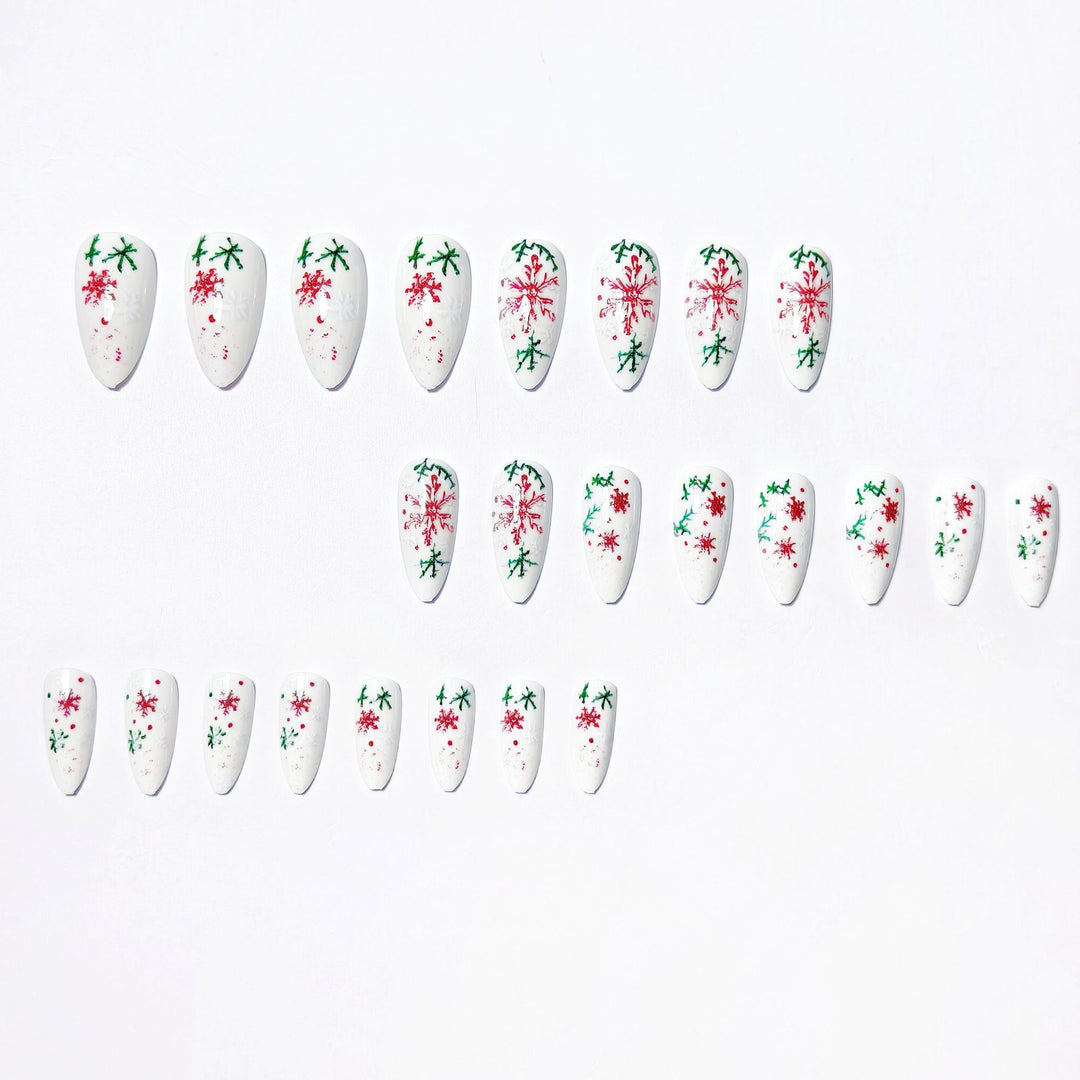 Artistic Snowflake Design Nail Art Bowlift