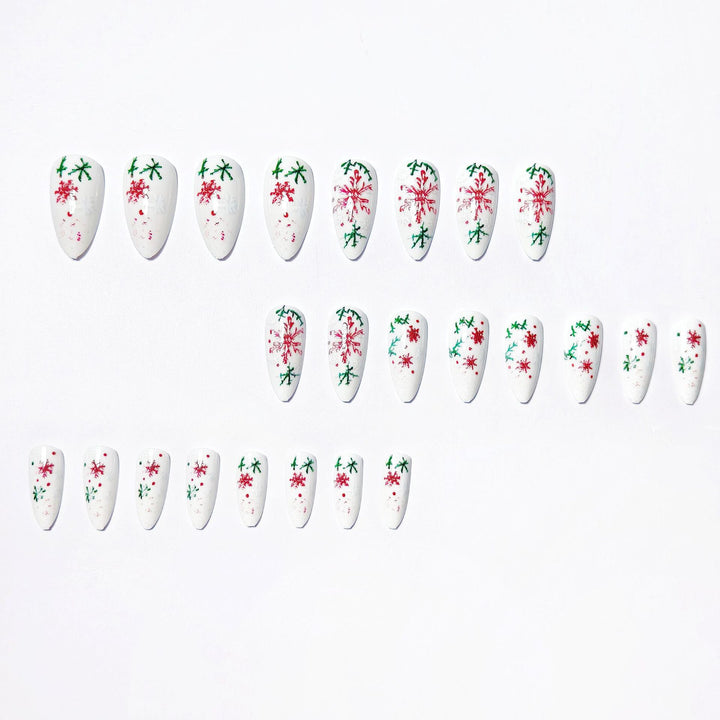 Artistic Snowflake Design Nail Art Bowlift