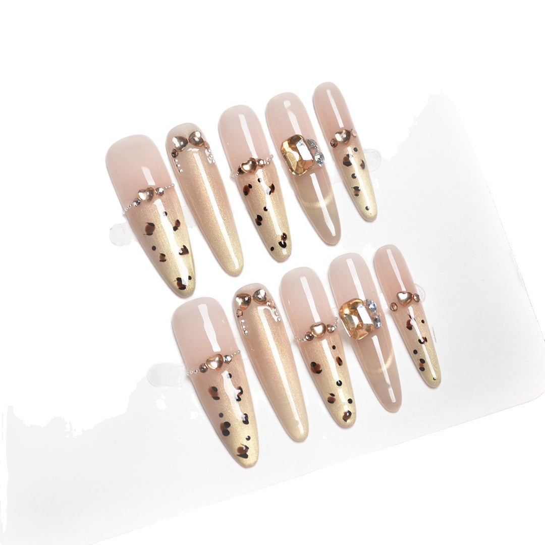 Decorative Crystal-Embellished Press-On Nails Bowlift
