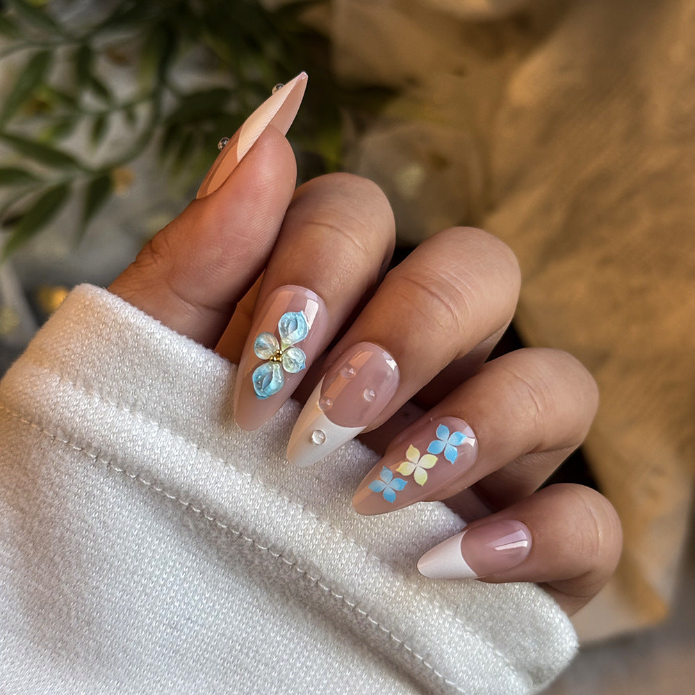 Decorative Floral Press-On Nail Art Set Bowlift