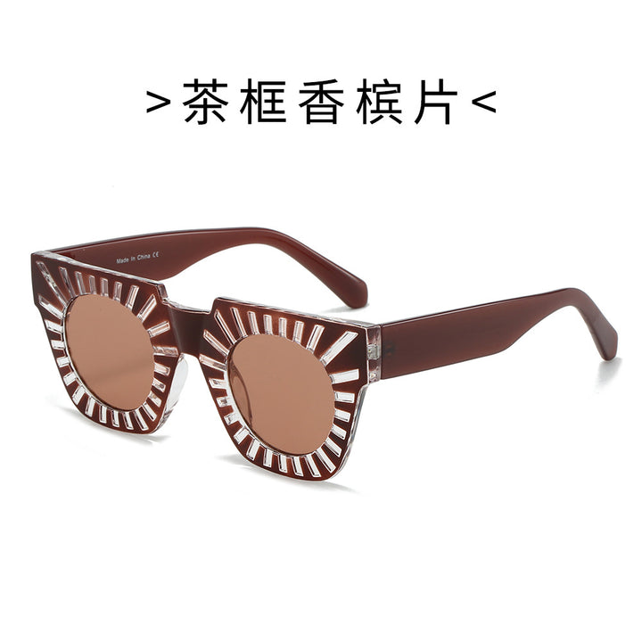 Ladies Fashion Sunglasses with Creative Geometric Frame Bowlift