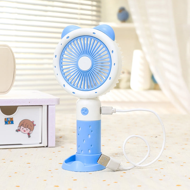 Ladies Portable Hand Fan with Cute Animal Design Bowlift