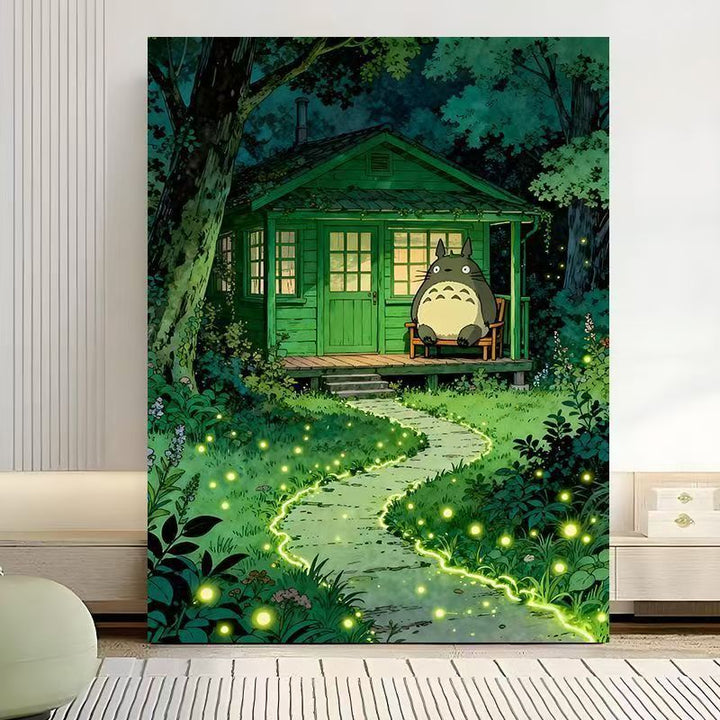 Enchanted Forest Scene Canvas Art Print Bowlift