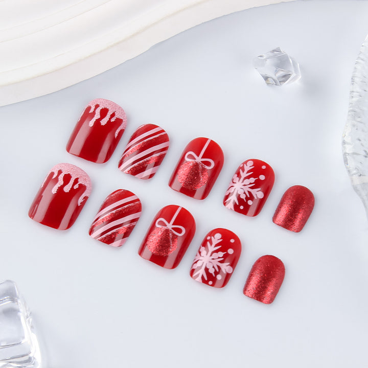 Festive Seasonal Glitter Nail Art Bowlift