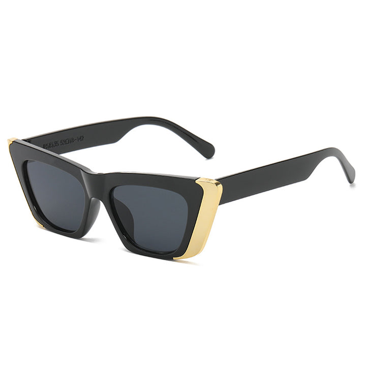 Women's fashionable sunglasses with square frame and luxurious inner lining Bowlift