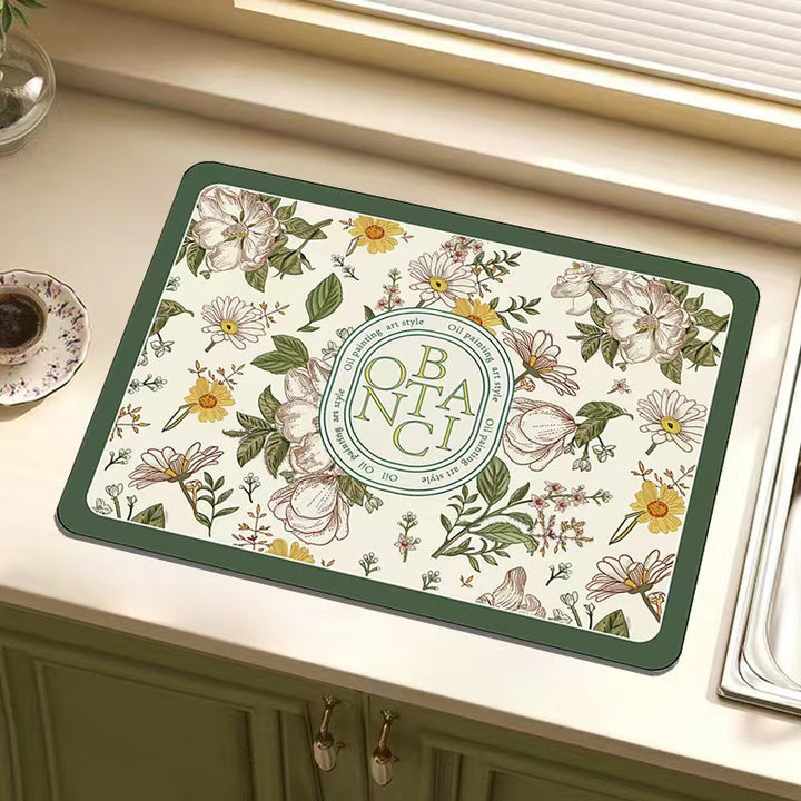 Floral Decorative Kitchen Mat Bowlift