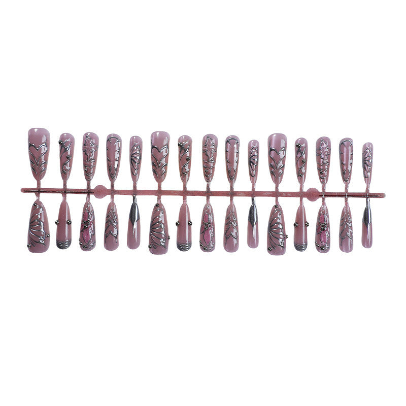 Artificial nails with filigree design Bowlift