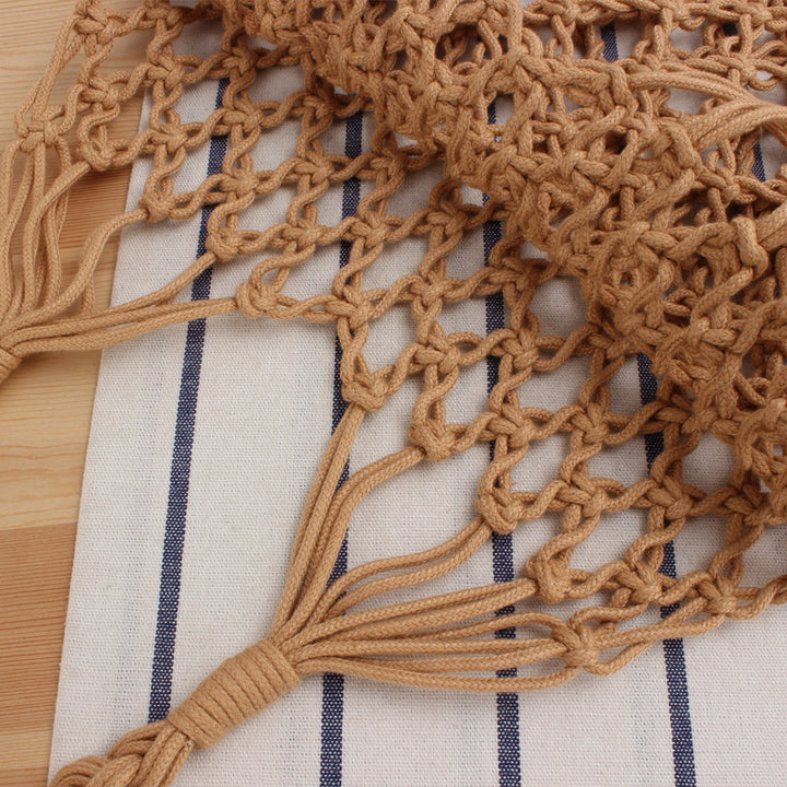 Mesh tote bag made of handcrafted natural material with unique pattern Bowlift