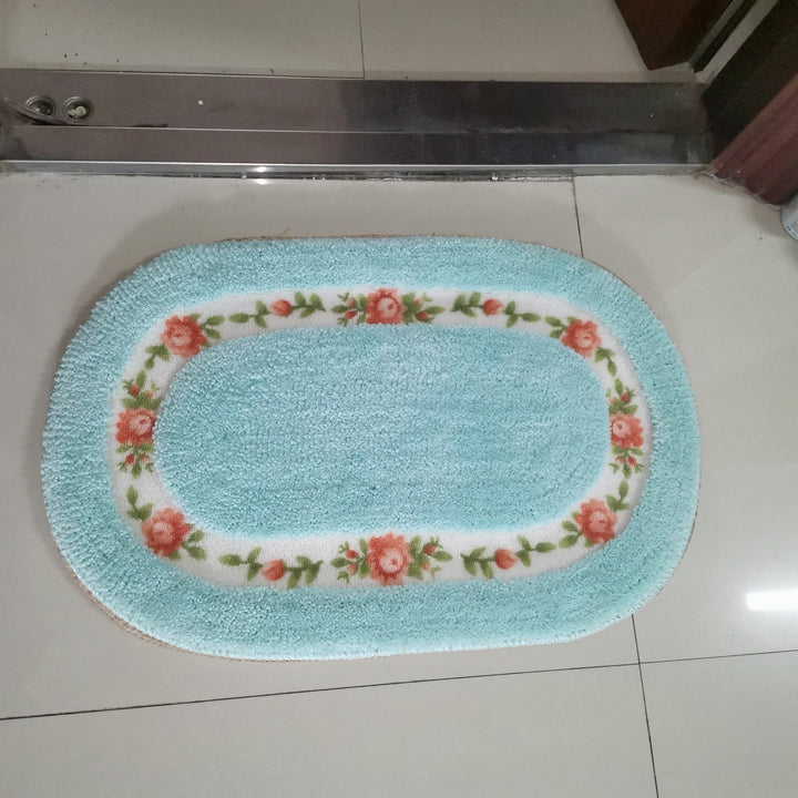 Floral Pattern Bathroom Rug