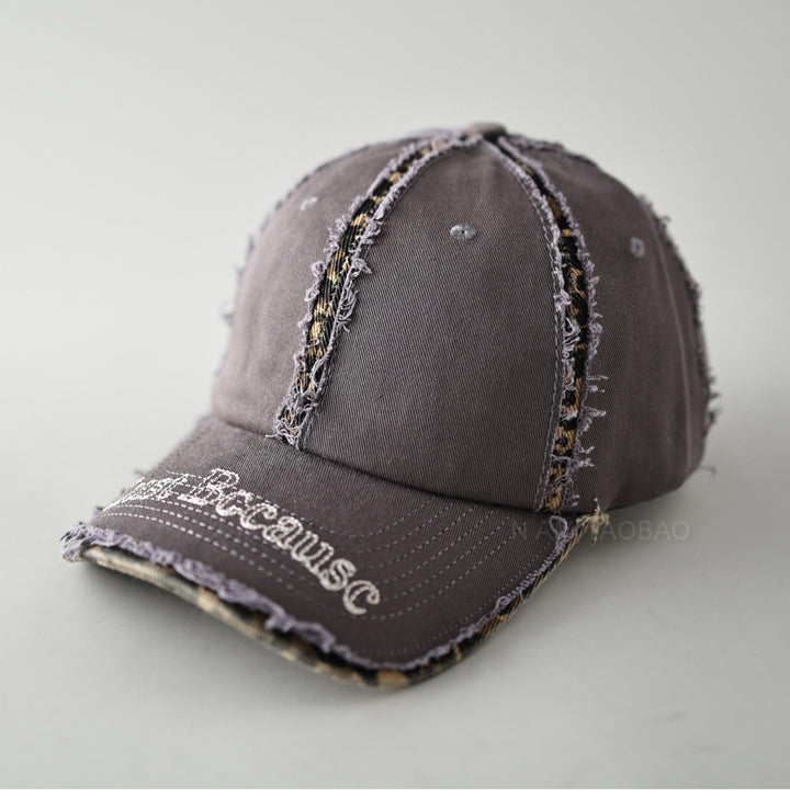 Men's Distressed Vintage-Inspired Baseball Cap Bowlift