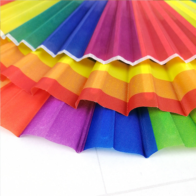Women's colorful hand fan with artistic design Bowlift