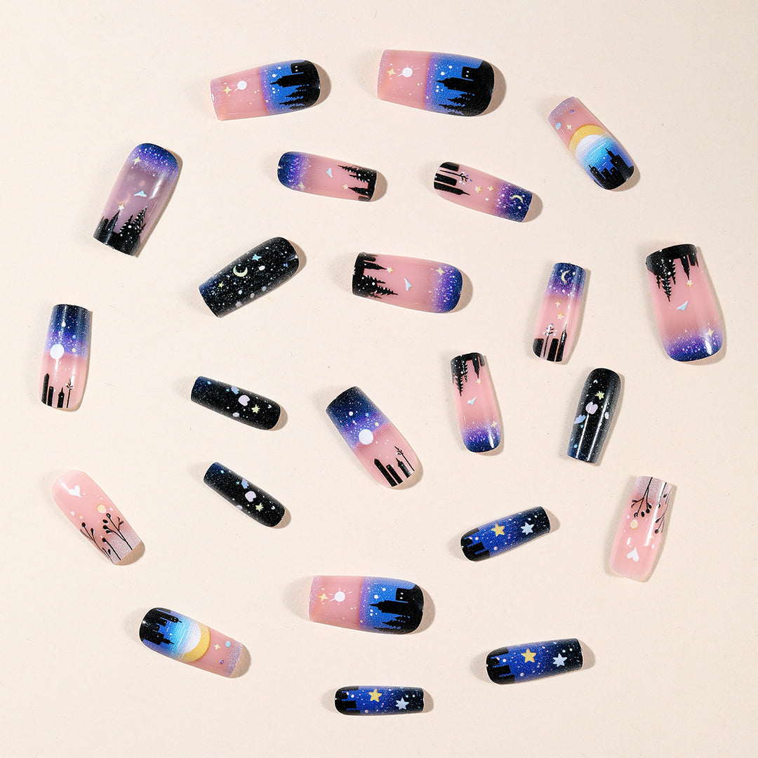 Celestial Themed Nail Art Design Bowlift