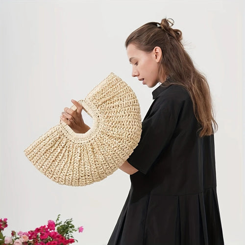 Handcrafted Macrame Bag with Structured Design Bowlift