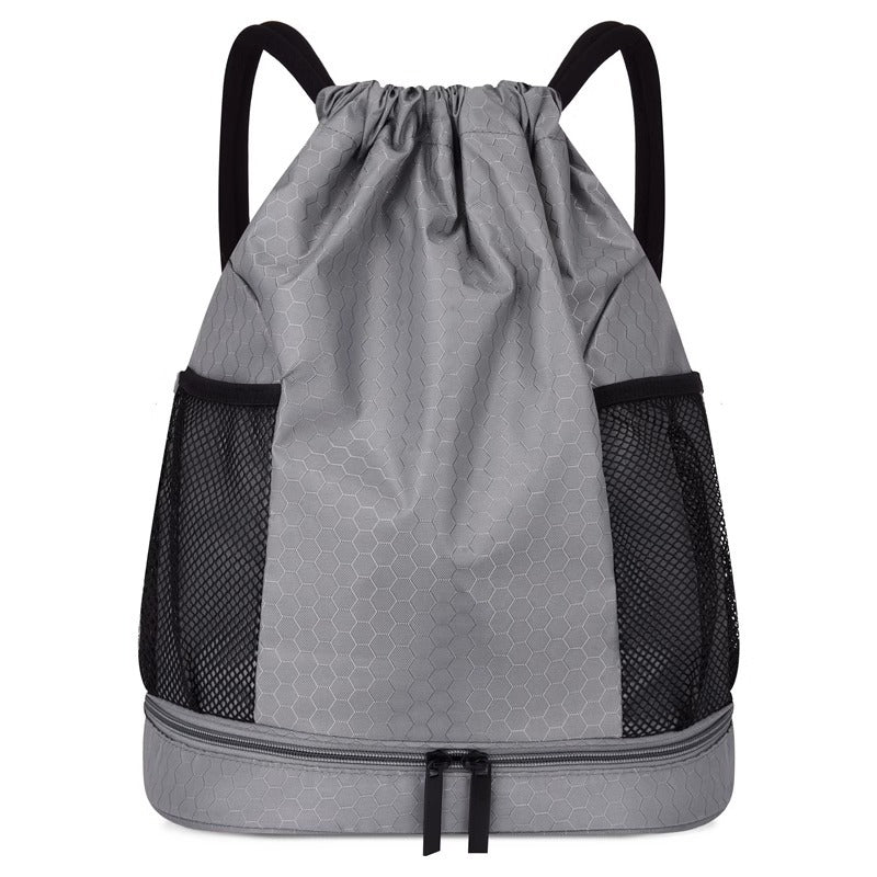 Lightweight Hexagonal Pattern Drawstring Backpack Bowlift
