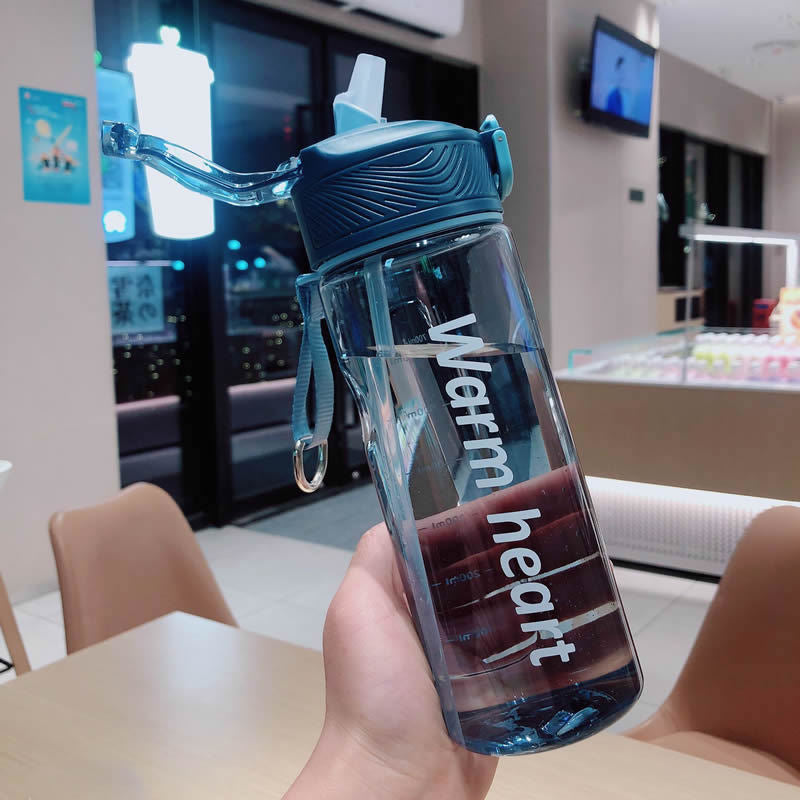 Women Practical Water Bottle with Carry Handle and Leak Protection Bowlift