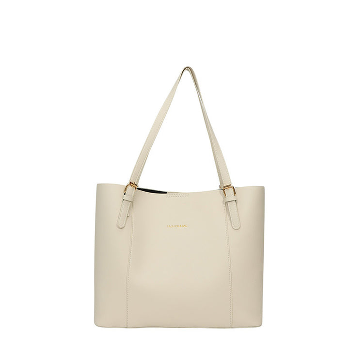 Sleek Minimalist Leather Tote Bag Bowlift