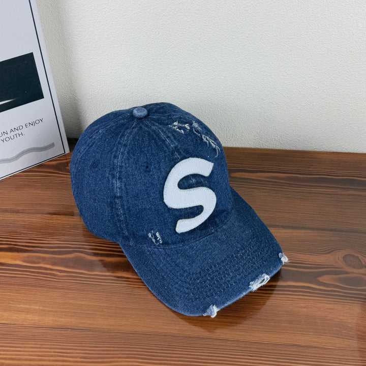 Women's Distressed Graphic Logo Baseball Cap Bowlift