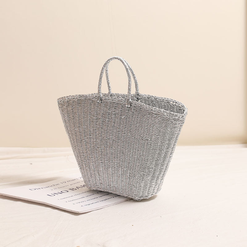 Elegant Woven Basket Bag with Sturdy Handles Bowlift