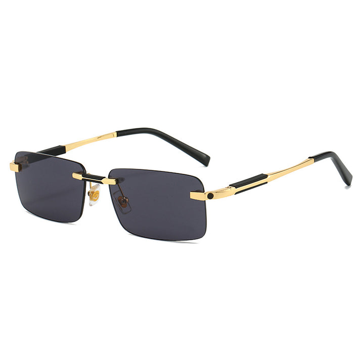 Women's sunglasses in modern rectangular design with luxurious metal elements Bowlift