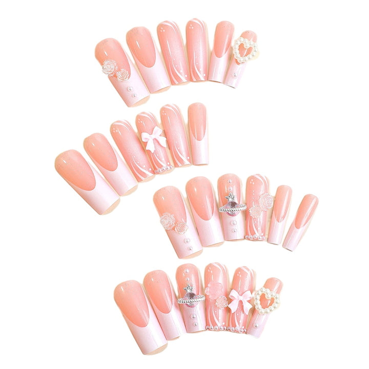 Elegant Full-Cover Press-On Nail Set Bowlift
