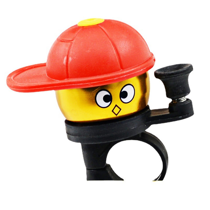 novelty cartoon chick bicycle handlebar bell with silicone cap and adjustable clamp Bowlift