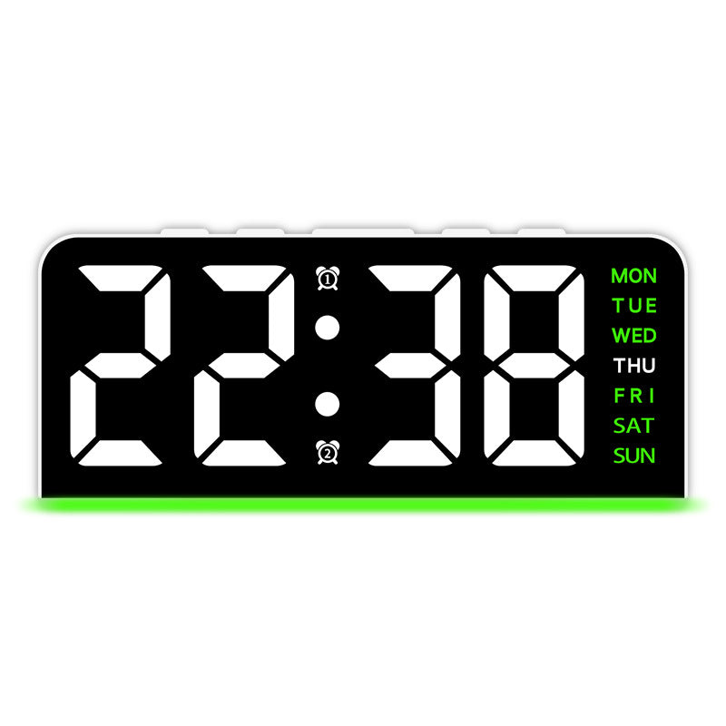 Digital alarm clock with large LED display and multifunctional display Bowlift