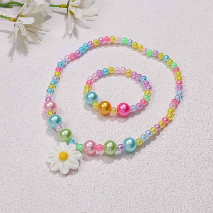 Playful jewelry set with flower pendant Bowlift