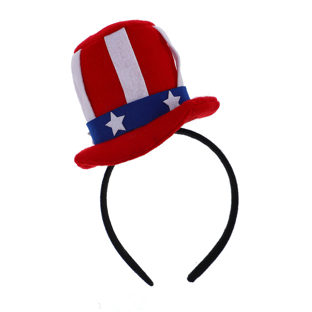 Independence Day novelty plush mini top hat headband Bowlift