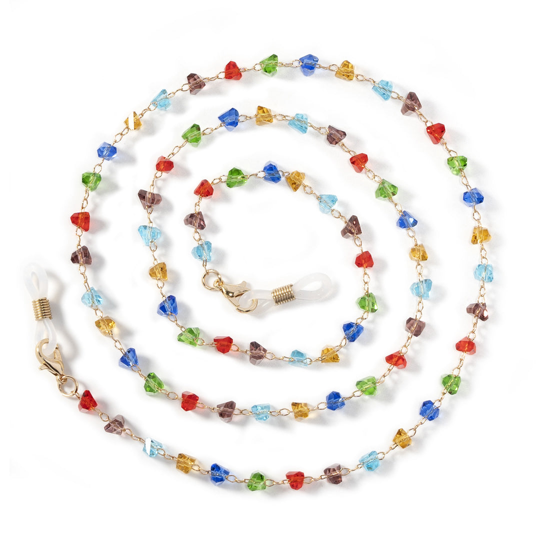 Chic Gemstone-Style Eyewear Chain Bowlift