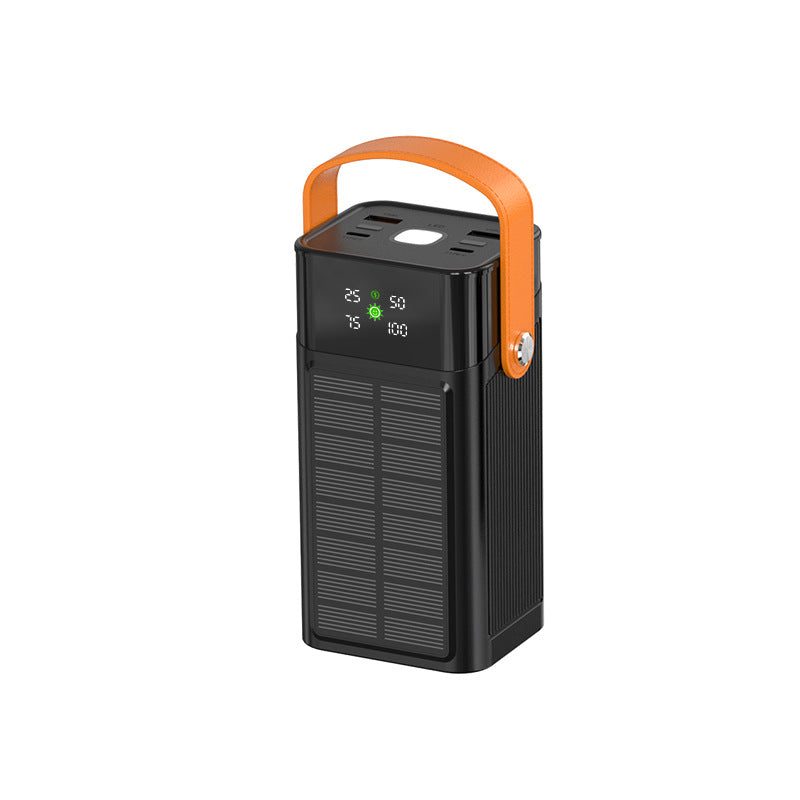 Portable solar power bank with integrated charging station and LED display Bowlift
