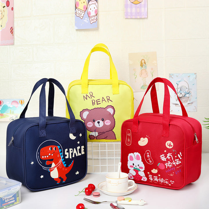 Children's Insulated Bear-Themed Lunch Bag Bowlift
