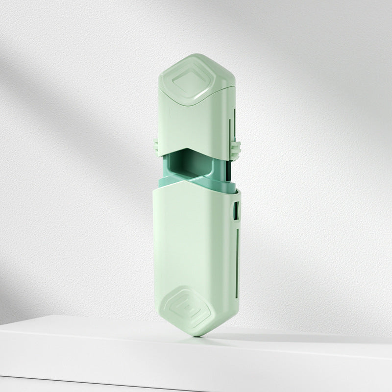 Compact travel toothbrush holder with retractable hygienic dustproof case Bowlift