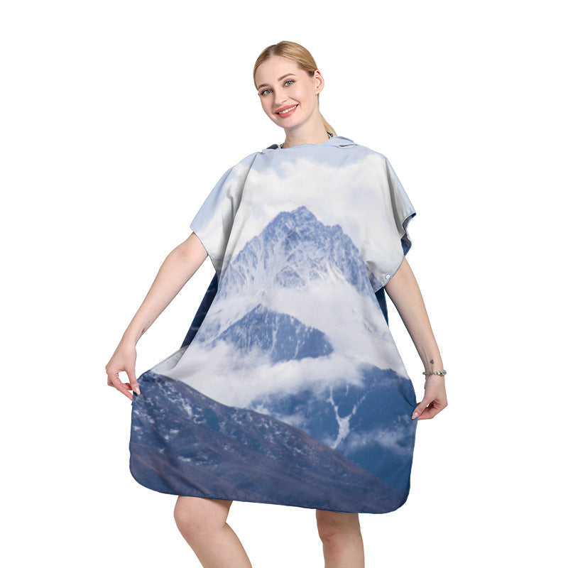 Beach dress with tropical print Bowlift