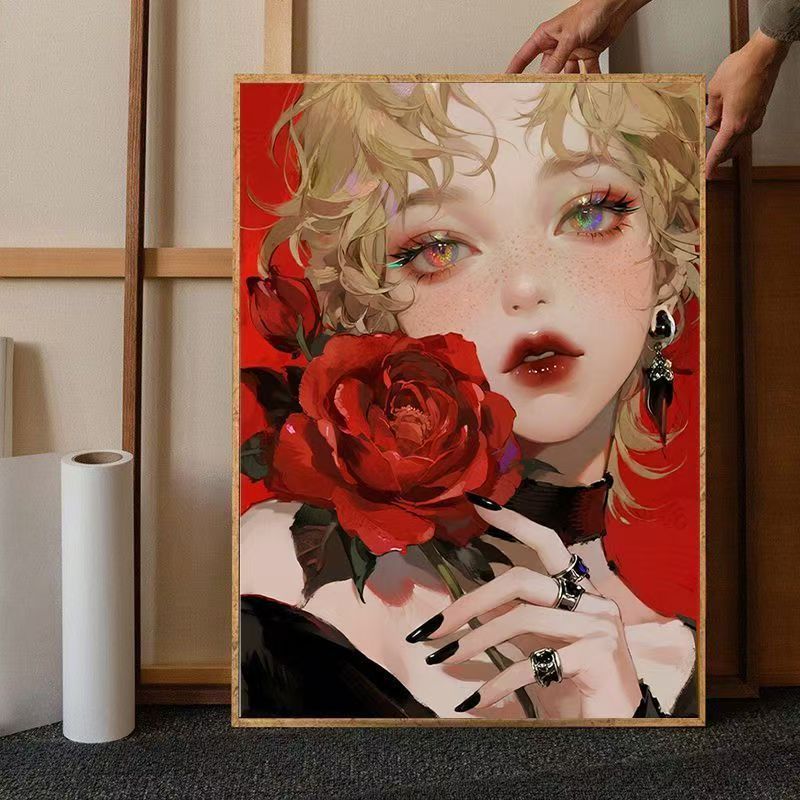 Contemporary Floral Portrait Canvas Art Bowlift