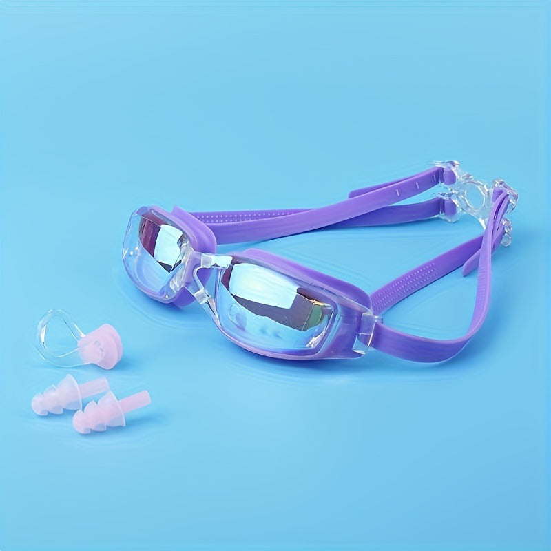 Swimming goggles with ergonomic design and adjustable head strap Bowlift