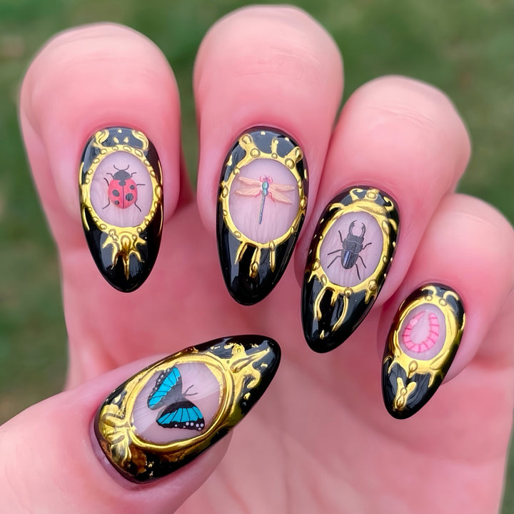 Ornate Insect-Themed Nail Art Extensions Bowlift