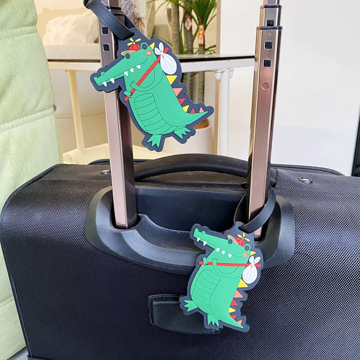 Playful Crocodile Luggage Tag Bowlift