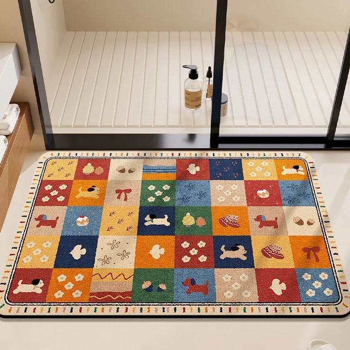 Cute Bear-Themed Bath Mat Bowlift