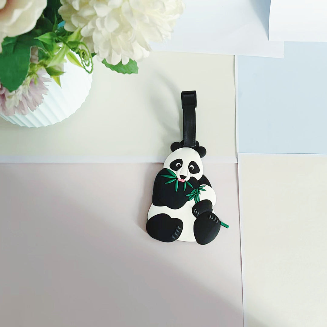 Unisex Panda-Themed Luggage Tag Bowlift