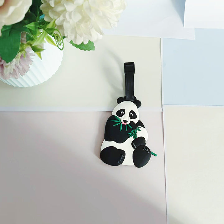 Unisex Panda-Themed Luggage Tag Bowlift