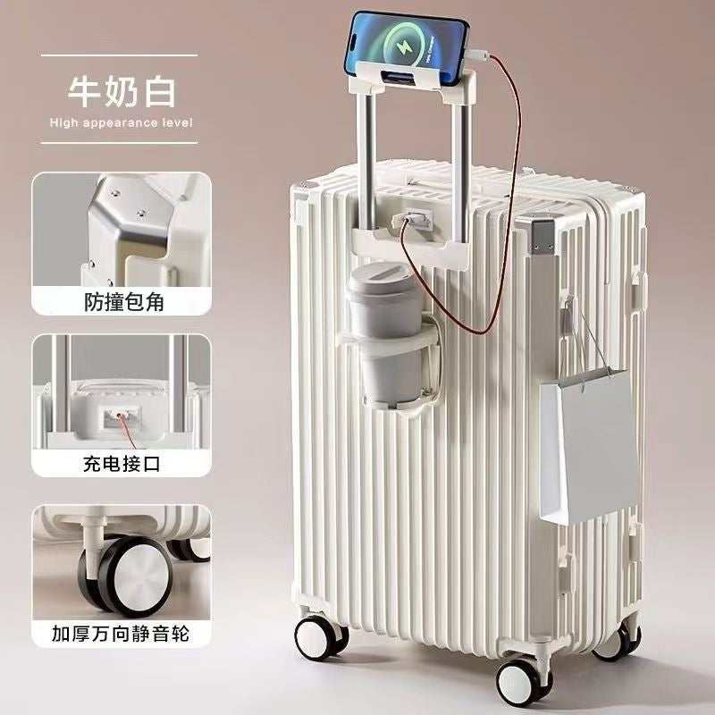 Hard-shell Trolley With Integrated USB Port And Innovative Storage Bowlift