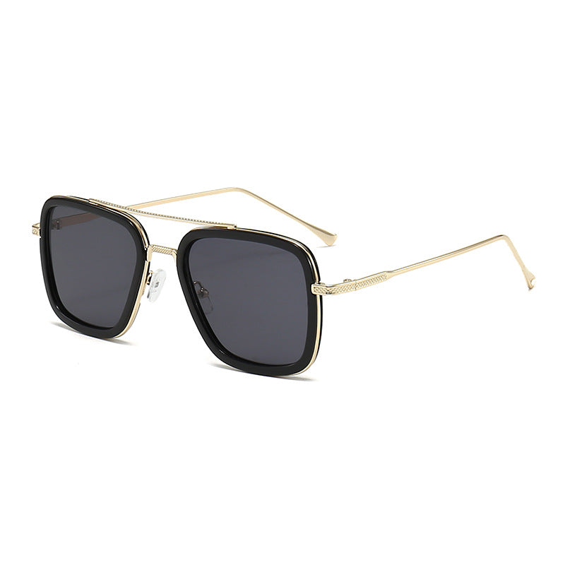 Women's fashionable square sunglasses with glamorous metal frame Bowlift