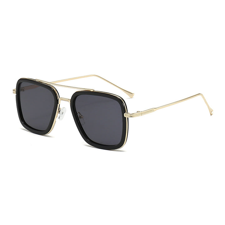 Women's fashionable square sunglasses with glamorous metal frame Bowlift