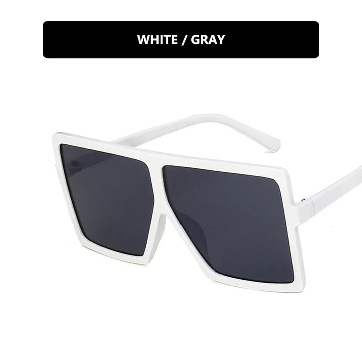 Women modern oversized sunglasses with transparent frame and stylish lenses Bowlift