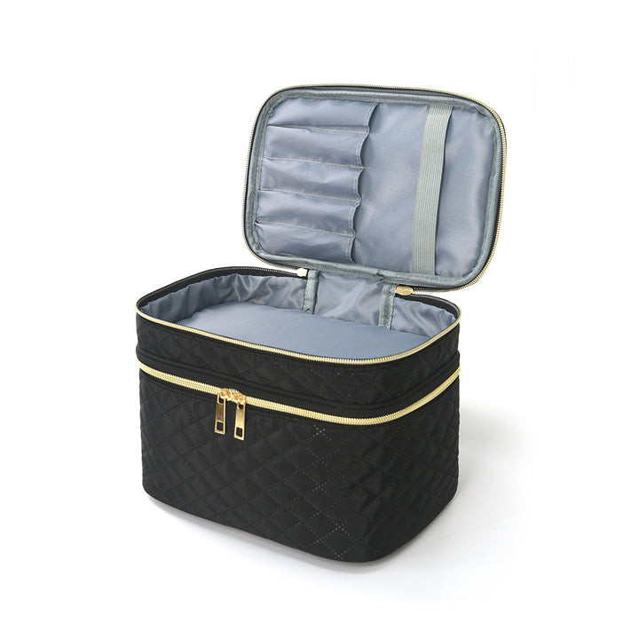 Cosmetic organizer bag with double compartment system Bowlift