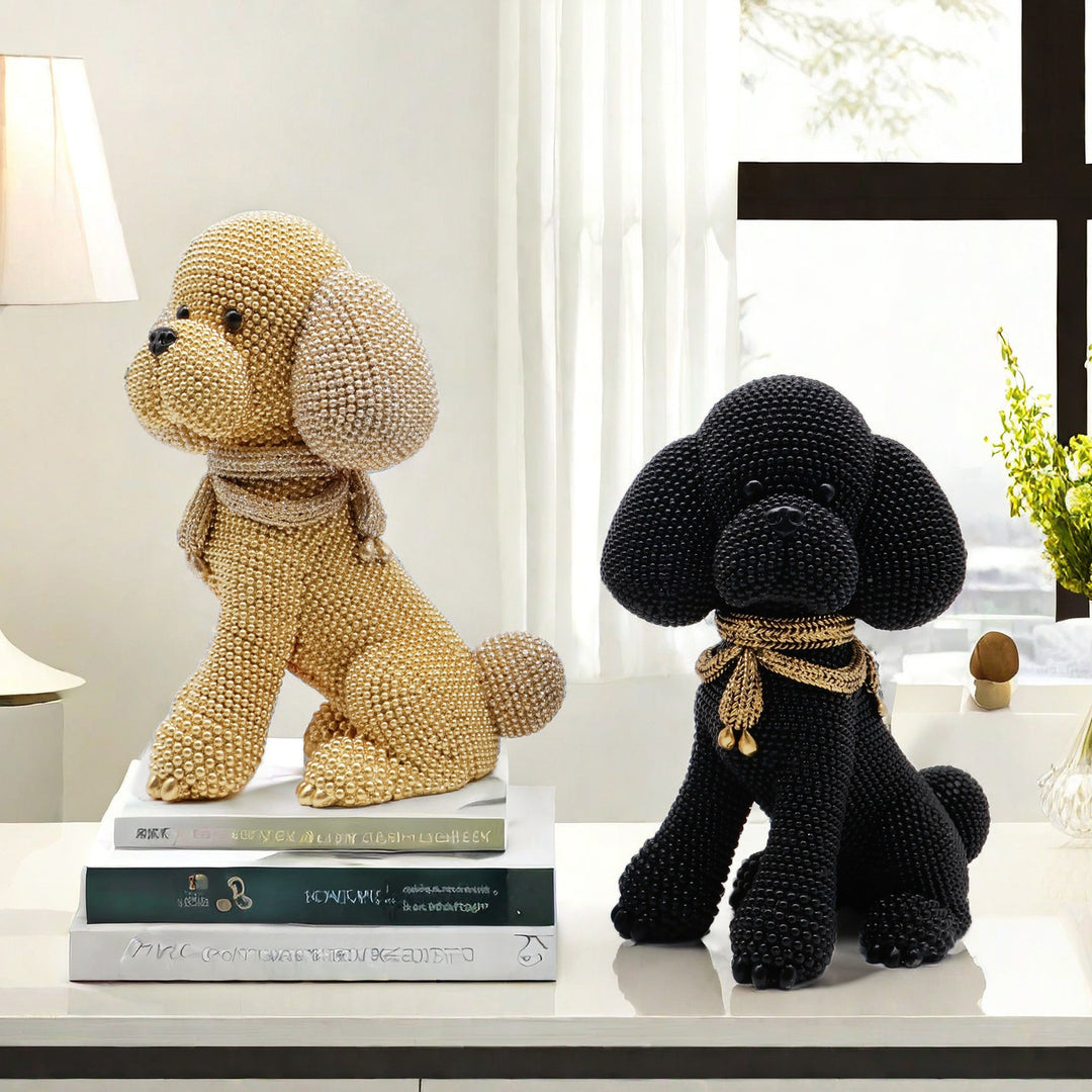 Decorative Dog Sculpture Bowlift
