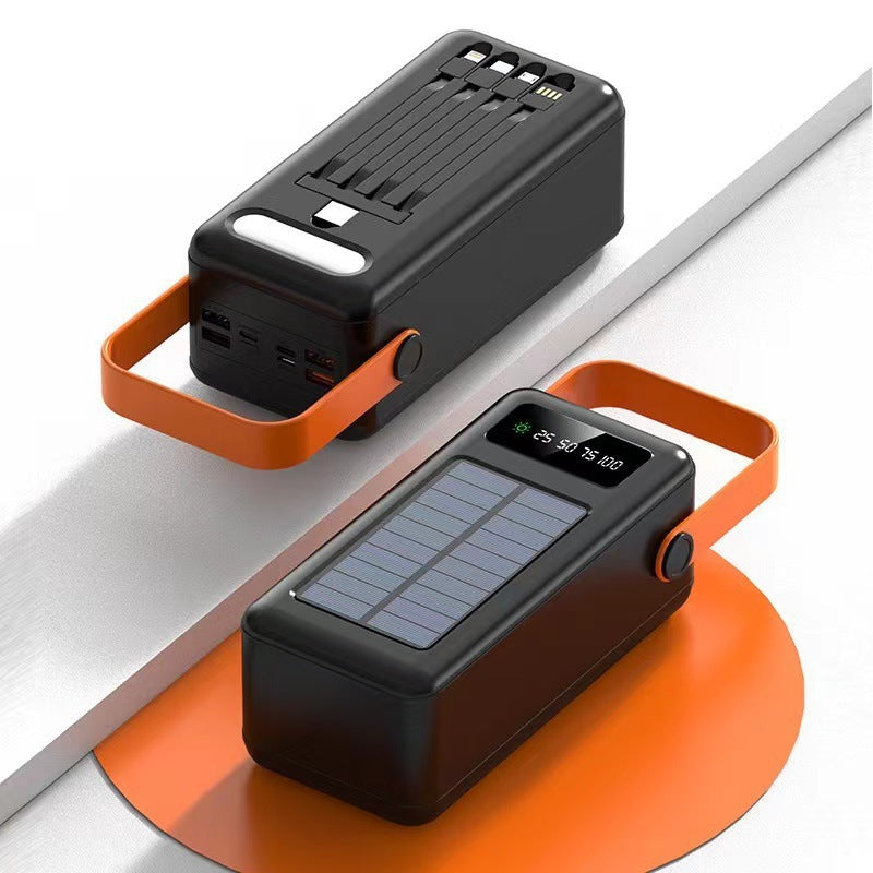 Portable solar charger with multifunctional LED display Bowlift
