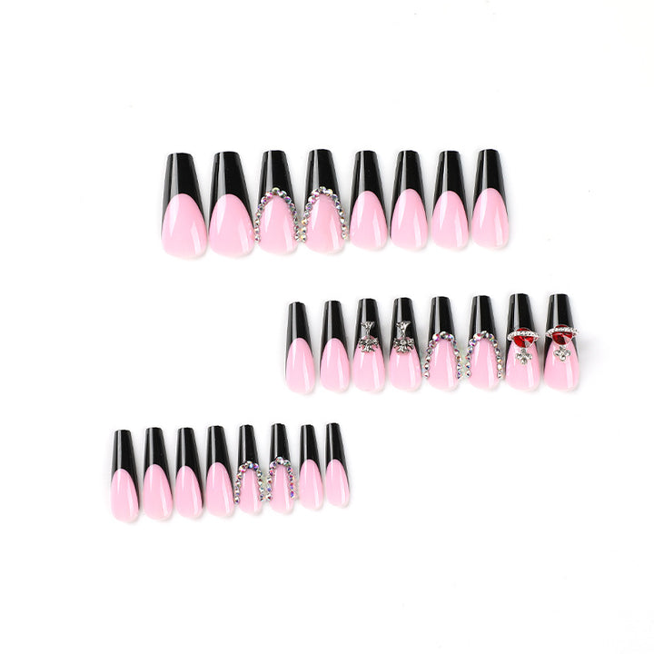 Artful Nail Extensions with Rhinestone and Planet Designs Bowlift