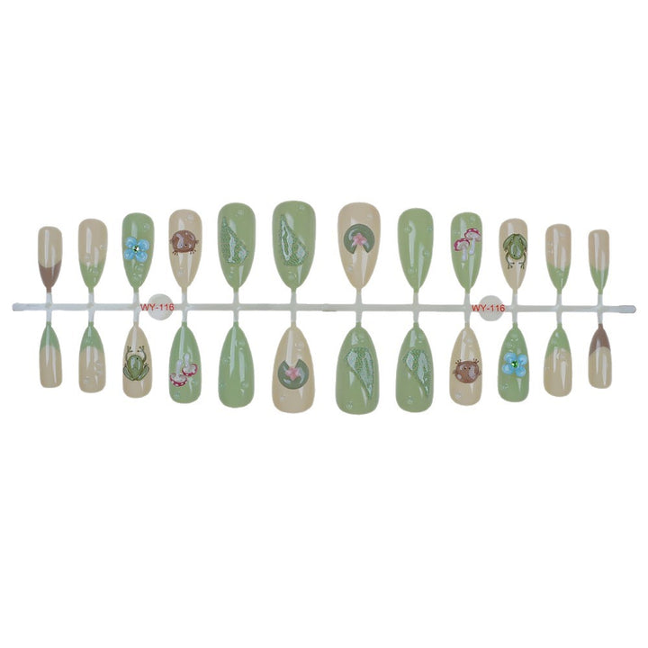Nature-Themed Artistic Press-On Nails Bowlift